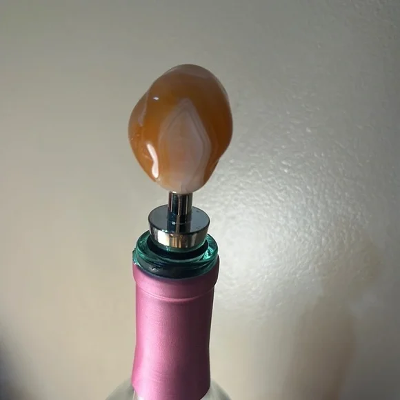 Carnelian Agate Wine Bottle Stopper - Picture 1 of 11